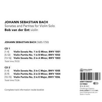 2CD Johann Sebastian Bach: Sonatas And Partitas For Violin Solo