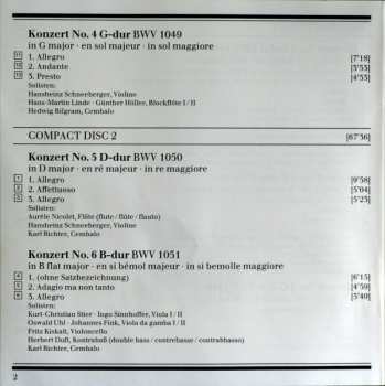 2CD Johann Sebastian Bach: Brandenburg Concertos / Concertos BWV 1055 & 1060