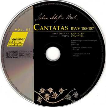 CD Johann Sebastian Bach: Cantatas BWV 185-187