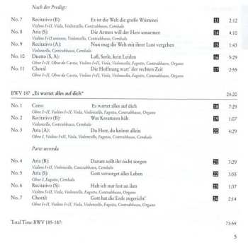 CD Johann Sebastian Bach: Cantatas BWV 185-187