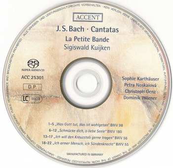 SACD Johann Sebastian Bach: Cantatas BWV 56-180-98-55 - "Ich Will Den Kreuzstab Gerne Tragen"