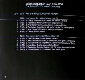 2CD Johann Sebastian Bach: Cantatas Vol. 13: Köln / Lüneburg