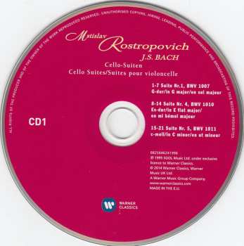 2CD Johann Sebastian Bach: Cello-Suiten = Cello Suites =  Suites Pour Violoncelle