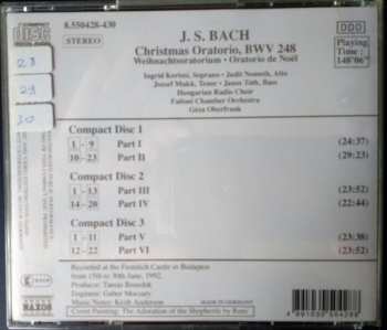 3CD Johann Sebastian Bach: Christmas Oratorio, BWV 248