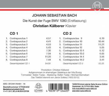 2CD Johann Sebastian Bach: Die Kust Der Fuge (Erstfassung)