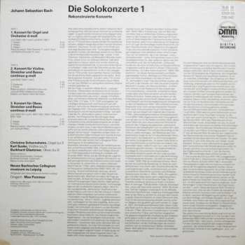 LP Johann Sebastian Bach: Die Solokonzerte 1, Rekonstruierte Konzerte Für Orgel Und Orchester D-moll