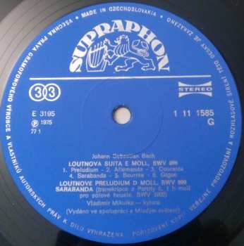 LP Johann Sebastian Bach: Kytara