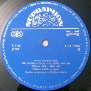 LP Johann Sebastian Bach: Kytara