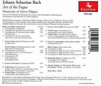 CD Johann Sebastian Bach: Art Of The Fugue