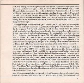 CD Johann Sebastian Bach: Die 6 Motetten BWV 225-230