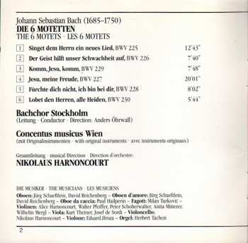CD Johann Sebastian Bach: Die 6 Motetten BWV 225-230