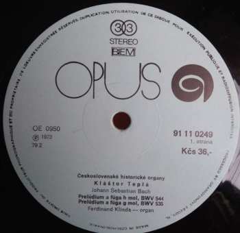 LP Johann Sebastian Bach: Preludes & Fugues In G, H Minor