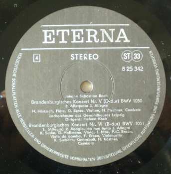 2LP Johann Sebastian Bach: Sechs Brandenburgische Konzerte