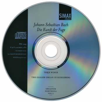 CD Johann Sebastian Bach: Die Kunst Der Fuge (The Gloger Organ In Konsberg Church)