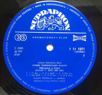 5LP/Box Set Johann Sebastian Bach: Dobře Temperovaný Klavír (5xLP + BOX + BOOKLET)