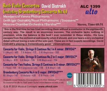 CD Johann Sebastian Bach: Violin Concertos