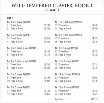 2CD Johann Sebastian Bach: Well-tempered Clavier, Book 1