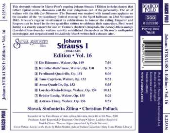 CD Johann Strauss Sr.: Johann Strauss I:  Edition • Vol. 16