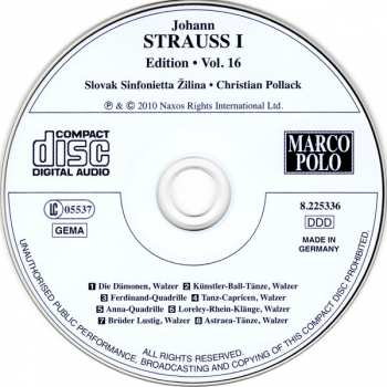 CD Johann Strauss Sr.: Johann Strauss I:  Edition • Vol. 16