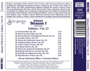 CD Johann Strauss Sr.: Johann Strauss I:  Edition • Vol. 23