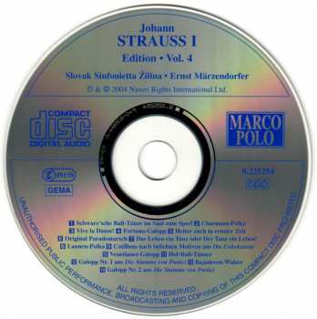 CD Johann Strauss Sr.: Johann Strauss I Edition • Vol. 4