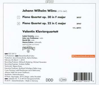 CD Johann Wilhelm Wilms: Two Piano Quartets