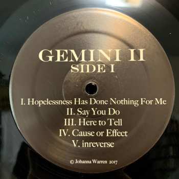 2LP Johanna Warren: Gemini I & II