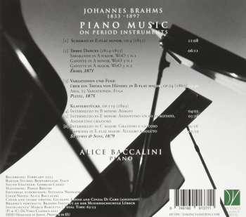 CD Johannes Brahms: Piano Music On Period Instruments
