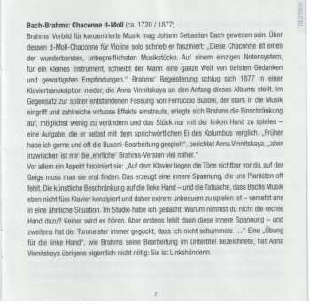 CD Johannes Brahms: Bach-Brahms