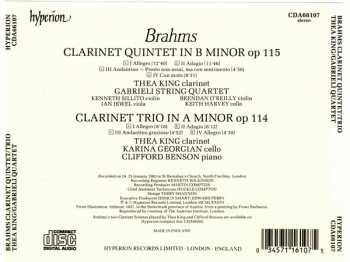 CD Johannes Brahms: Clarinet Quintet / Clarinet Trio
