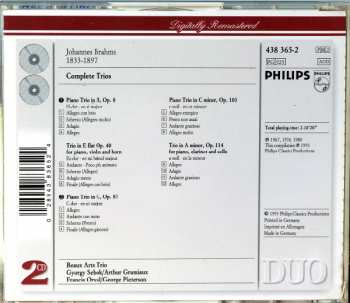 2CD Johannes Brahms: Complete Trios