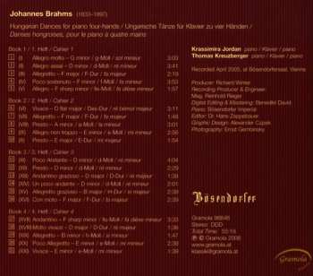 CD Johannes Brahms: Die Ungarischen Tänze [Hungarian Dances]
