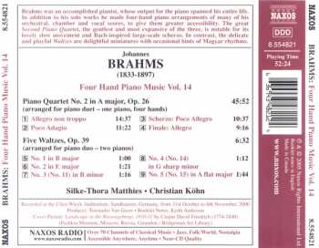 CD Johannes Brahms: Four Hand Piano Music Vol. 14