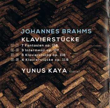 CD Johannes Brahms: Klavierstücke Op. 116–119