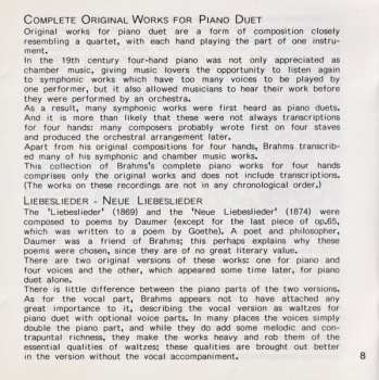 CD Johannes Brahms: Liebeslieder Walzer Op. 52a / Souvenir De La Russie Op. 151 / Neue Liebeslieder Walzer Op. 65a / Variationen Op. 23 (Complete Original Works For Piano 4 Hands Vol. II)