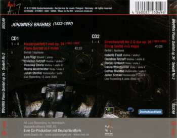 2CD Johannes Brahms: Piano Quintet Op. 34, Sextet Op. 36
