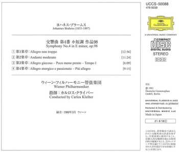 CD Johannes Brahms: Symphonie No. 4