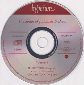 CD Johannes Brahms: The Songs Of Brahms ~ 8
