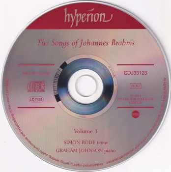 CD Johannes Brahms: The Songs Of Johannes Brahms ∼ 3