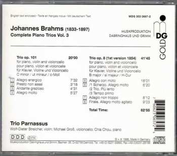 CD Johannes Brahms: Complete Piano Trios Vol. 3