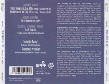 CD Robert Schumann: Violin Sonatas Op. 100 & 108 / F.A.E. Sonata