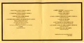 CD John Barry: Out Of Africa (Music From The Motion Picture Soundtrack)