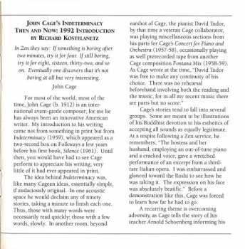 2CD John Cage: Indeterminacy: New Aspect Of Form In Instrumental And Electronic Music