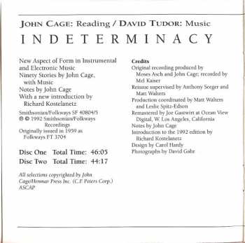 2CD John Cage: Indeterminacy: New Aspect Of Form In Instrumental And Electronic Music