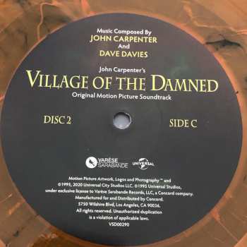2LP Dave Davies: Village of the Damned (Original Motion Picture Soundtrack) DLX | LTD | CLR
