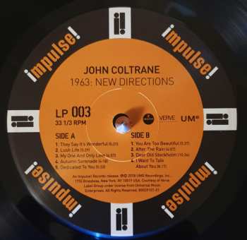 5LP/Box Set John Coltrane: 1963: New Directions
