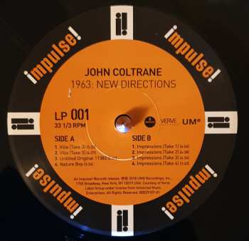 5LP/Box Set John Coltrane: 1963: New Directions