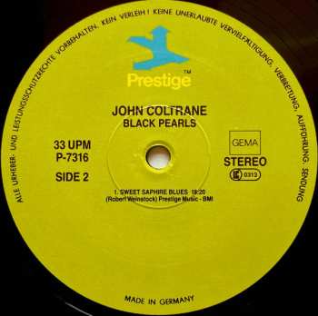 LP John Coltrane: Black Pearls