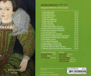 CD John Danyel: Songs To Mistress Anne Greene
