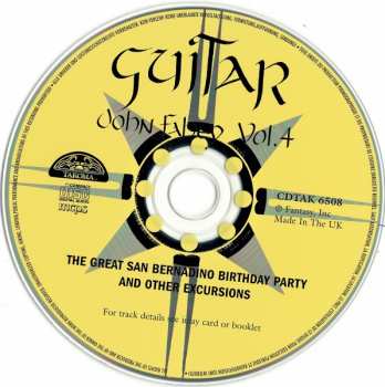 CD John Fahey: Guitar Vol. 4 / The Great San Bernardino Birthday Party And Other Excursions
